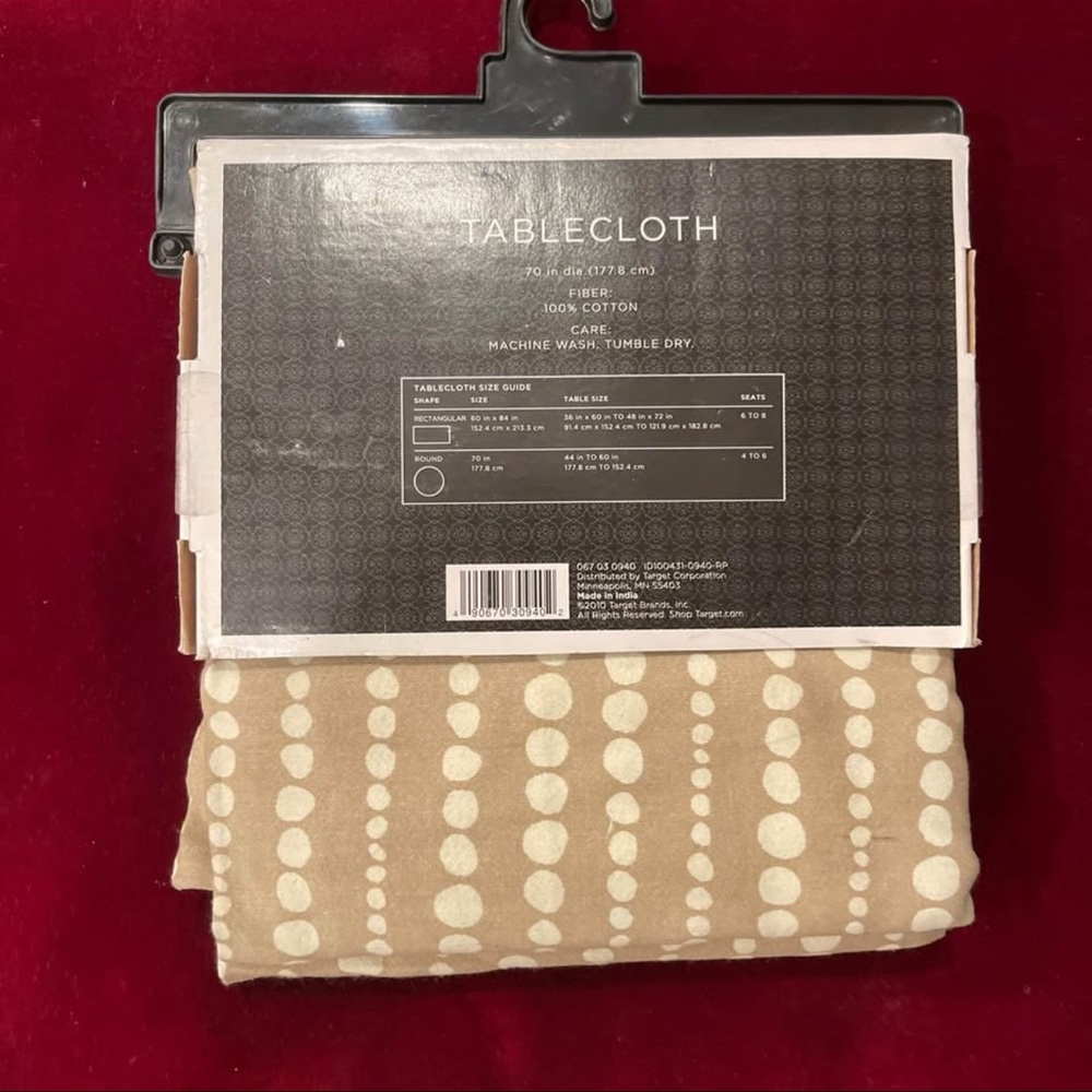 Home 100% CottonFabric Tablecloth 70" Round Made In India - Picture 6 of 10